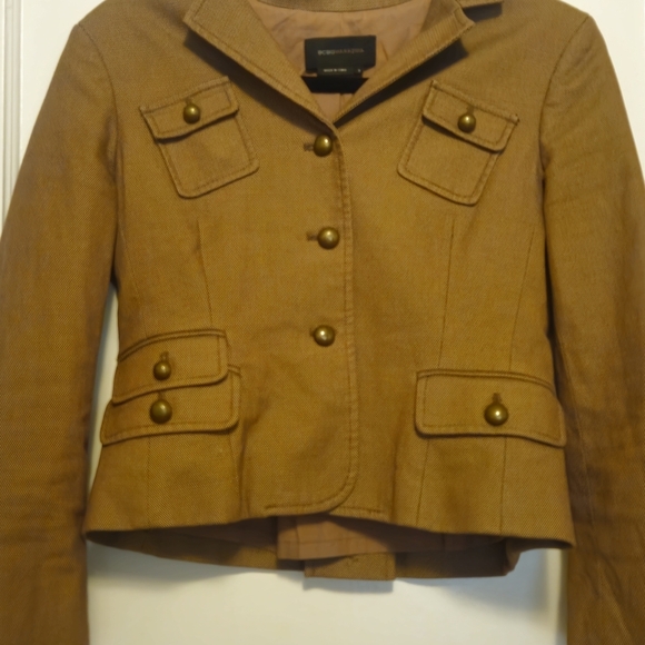 BCBGeneration Jackets & Blazers - BCBGeneration Tan Military-Style Wool Blend Blazer
